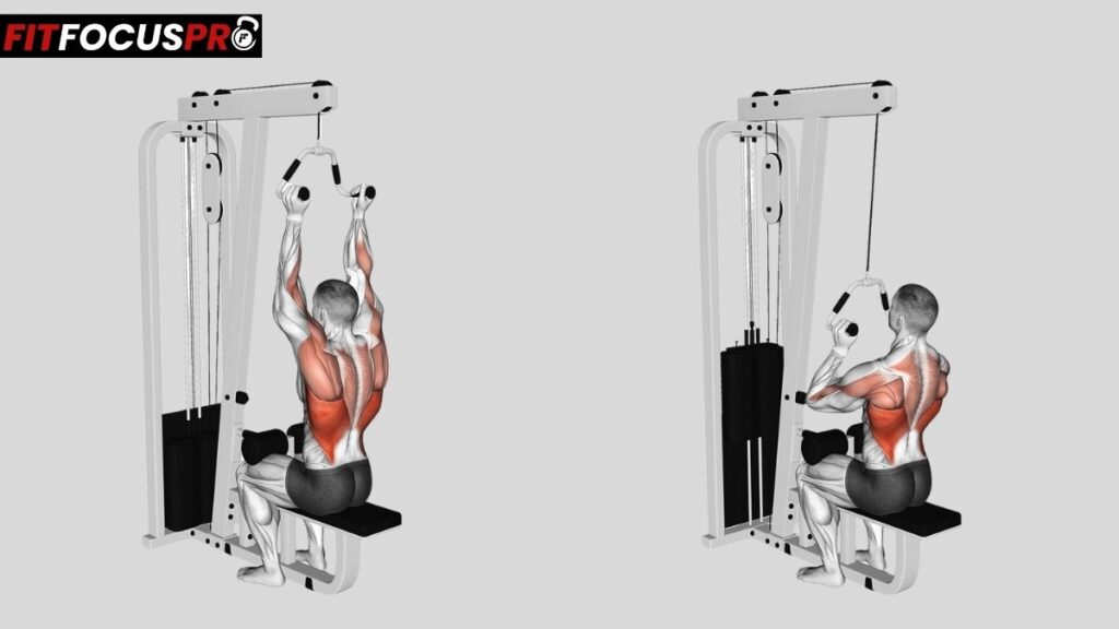 Tirage vertical prise serrée : un exercice efficace pour le renforcement du dos.